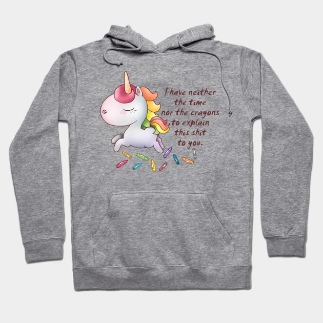 Snarkles the Unicorn: "Explanations" Hoodie by LyddieDoodles